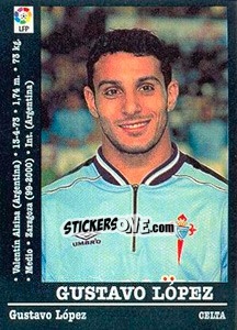 Sticker Gustavo López - Liga Spagnola 2000-2001 - Panini