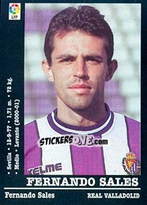 Sticker Fernando Sales - Liga Spagnola 2000-2001 n. 133a - Panini
