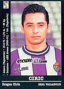 Sticker Ciric - Liga Spagnola 2000-2001 n. 134a - Panini