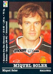 Sticker Miquel Soler - Liga Spagnola 2000-2001 n. 161 - Panini