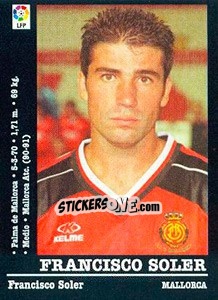 Sticker Fco. Soler - Liga Spagnola 2000-2001 - Panini