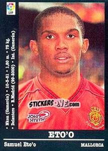 Sticker Eto´o - Liga Spagnola 2000-2001 n. 168a - Panini