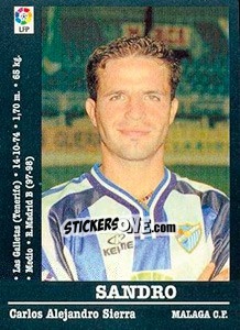 Figurina Sandro - Liga Spagnola 2000-2001 - Panini