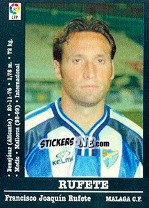 Sticker Rufete - Liga Spagnola 2000-2001 - Panini