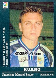 Sticker Ruano - Liga Spagnola 2000-2001 n. 199 - Panini