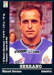 Sticker Serrano - Liga Spagnola 2000-2001 - Panini