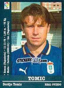 Sticker Tomic - Liga Spagnola 2000-2001 n. 268a - Panini