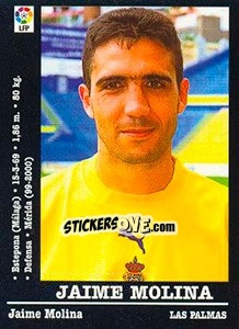 Sticker Jaime Molina - Liga Spagnola 2000-2001 n. 294 - Panini