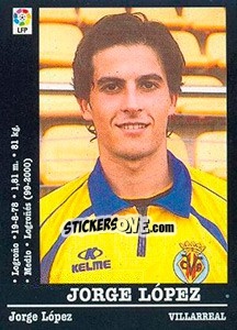 Sticker Jorge López - Liga Spagnola 2000-2001 - Panini