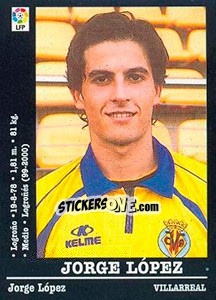Sticker Jorge López - Liga Spagnola 2000-2001 n. 335 - Panini