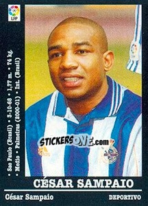 Sticker Cesar Sampaio (Deportivo) - Liga Spagnola 2000-2001 n. UF4 - Panini
