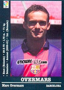 Sticker Overmars (Barcelona) - Liga Spagnola 2000-2001 - Panini