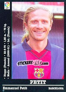 Cromo Petit (Barcelona) - Liga Spagnola 2000-2001 - Panini