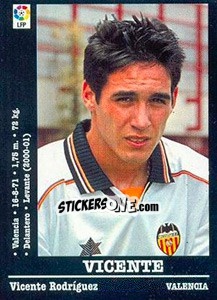 Cromo Vicente (Valencia) - Liga Spagnola 2000-2001 - Panini