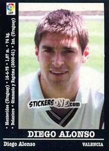 Cromo Diego Alonso (Valencia) - Liga Spagnola 2000-2001 n. UF10 - Panini