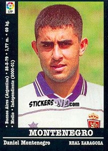Cromo Montenegro (R Zaragoza) - Liga Spagnola 2000-2001 - Panini