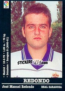 Sticker Redondo (R Zaragoza) - Liga Spagnola 2000-2001 n. UF16 - Panini