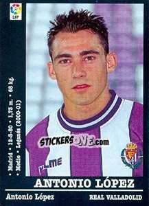 Figurina Antonio López (Valladolid) - Liga Spagnola 2000-2001 - Panini