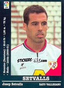 Sticker Setvalls (Rayo) - Liga Spagnola 2000-2001 - Panini