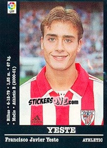 Cromo Yeste (Athletic Club) - Liga Spagnola 2000-2001 - Panini