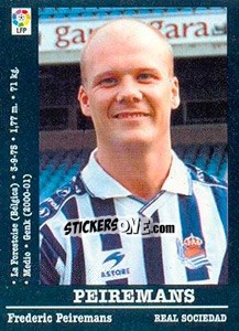 Sticker Peiremans (R. Sociedad) - Liga Spagnola 2000-2001 n. UF51 - Panini
