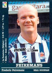 Cromo Peiremans (R. Sociedad) - Liga Spagnola 2000-2001 - Panini