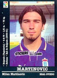 Figurina Martinovic (Oviedo) - Liga Spagnola 2000-2001 - Panini