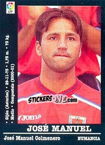 Cromo José Manuel (Numancia) - Liga Spagnola 2000-2001 n. UF68 - Panini