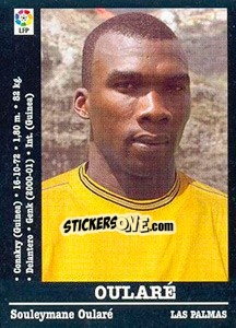 Sticker Oularé (Las Palmas) - Liga Spagnola 2000-2001 n. UF74 - Panini