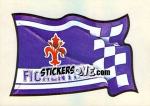 Figurina Fiorentina (Bandiera) - Supercalcio 1985-1986 - Panini