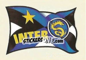 Figurina Inter (Bandiera) - Supercalcio 1985-1986 - Panini