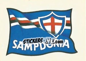 Figurina Sampdoria (Bandiera) - Supercalcio 1985-1986 - Panini