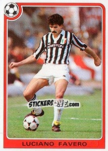 Sticker Luciano Favero - Supercalcio 1985-1986 - Panini