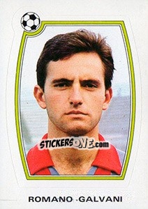 Figurina Romano Galvani - Supercalcio 1985-1986 - Panini