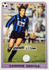 Sticker Carmine Gentile - Supercalcio 1985-1986 - Panini