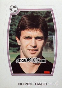 Figurina Filippo Galli - Supercalcio 1985-1986 - Panini