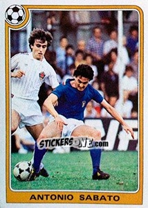 Sticker Antonio Sabato - Supercalcio 1985-1986 n. 128 - Panini