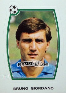 Figurina Bruno Giordano - Supercalcio 1985-1986 - Panini