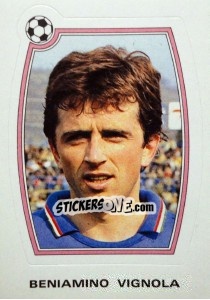 Sticker Beniamino Vignola - Supercalcio 1985-1986 - Panini