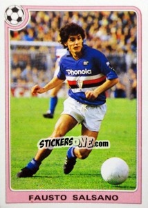 Figurina Fausto Salsano - Supercalcio 1985-1986 - Panini