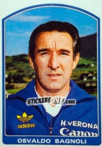 Sticker Osvaldo Bagnoli - Supercalcio 1985-1986 n. 177 - Panini
