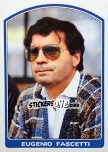 Sticker Eugenio Fascetti - Supercalcio 1985-1986 n. 184 - Panini