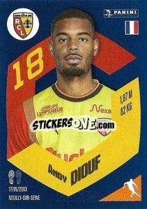 Sticker Andy Diouf - Foot 2023-2024
 n. 100 - Panini
