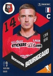 Sticker Benjamin Bourigeaud - Foot 2023-2024
 n. 387 - Panini