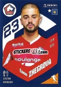 Sticker Edon Zhegrova - Foot 2023-2024
 n. 126 - Panini