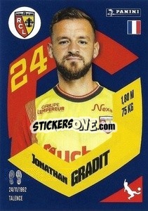 Sticker Jonathan Gradit - Foot 2023-2024
 n. 95 - Panini