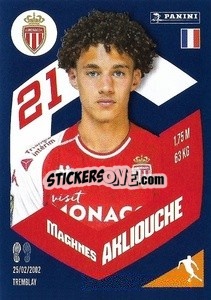Sticker Maghnes Akliouche - Foot 2023-2024
 n. 242 - Panini