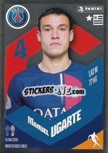 Sticker Manuel Ugarte (Le Génie) - Foot 2023-2024
 n. 345 - Panini