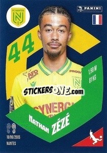 Cromo Nathan Zézé - Foot 2023-2024
 n. 286 - Panini