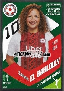Sticker Sarah El Bahlouly (Fc Templemars Vendeville) - Foot 2023-2024
 n. UE23 - Panini